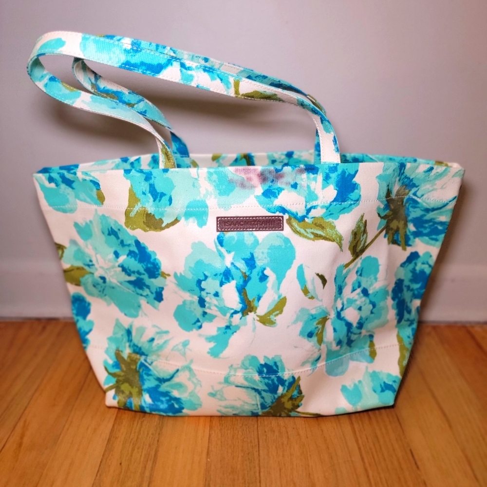 Isaac mizrahi floral tote bag